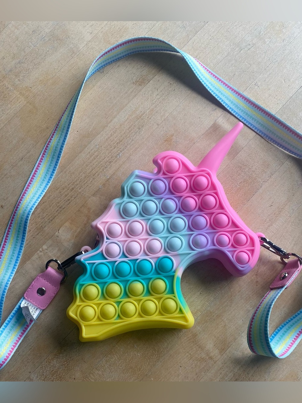 Target Girls Rainbow Unicorn Pop It Fidget Crossbody Purse Pastel